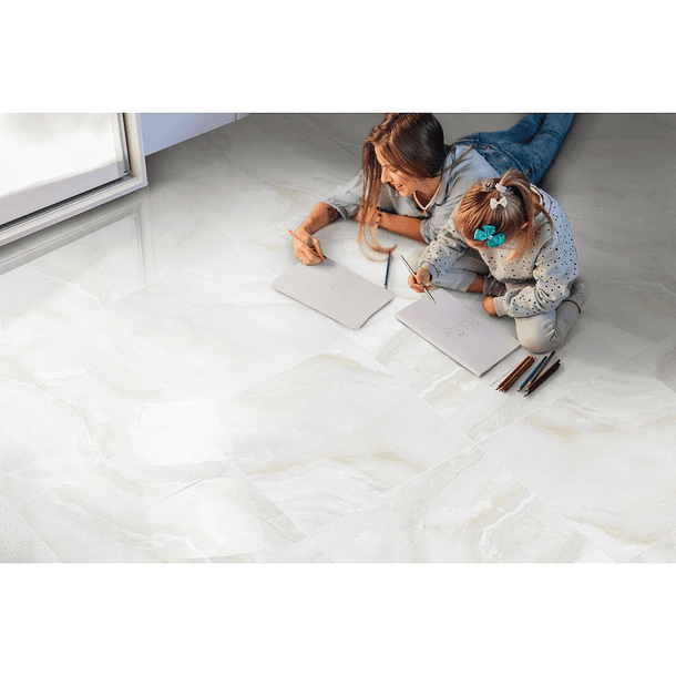 Piso Interior Ónix Gold Beige 60x60cm Corona 2