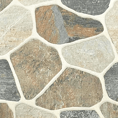 Piso Exterior Galera Rústico Gris 51x51cm Segunda Calidad