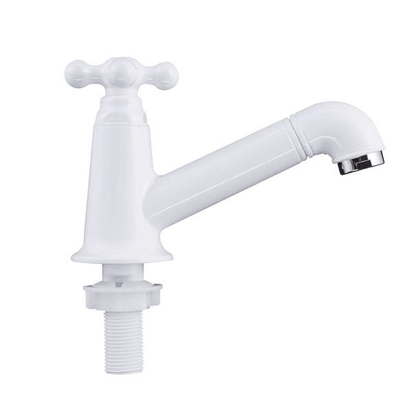 Grifería Lavamanos Baja Blanca 1