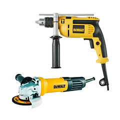 Combo Taladro Percutor 1/2” 710W + Pulidora 4-1/2” 750W Dewalt DWD024-B3AA