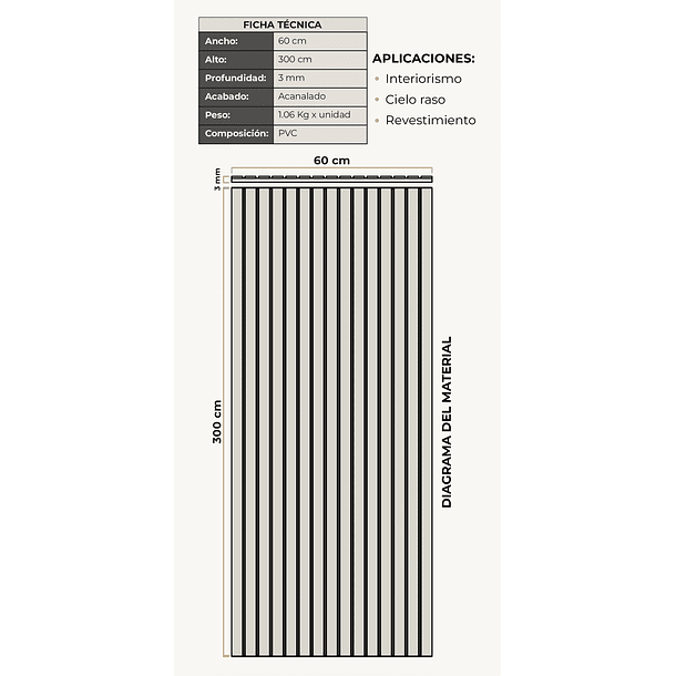 Flexypanel Autoadhesivo Plata Almacora 60x300cm 4