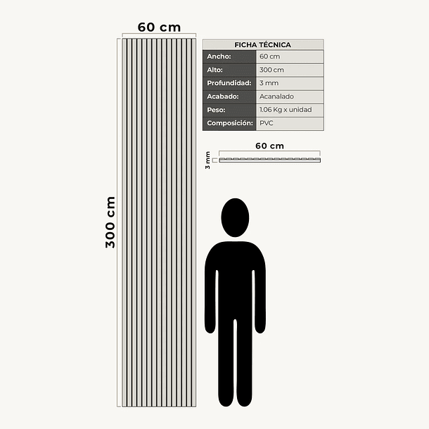 Flexypanel Autoadhesivo Matiz Almacora 60x300cm 5