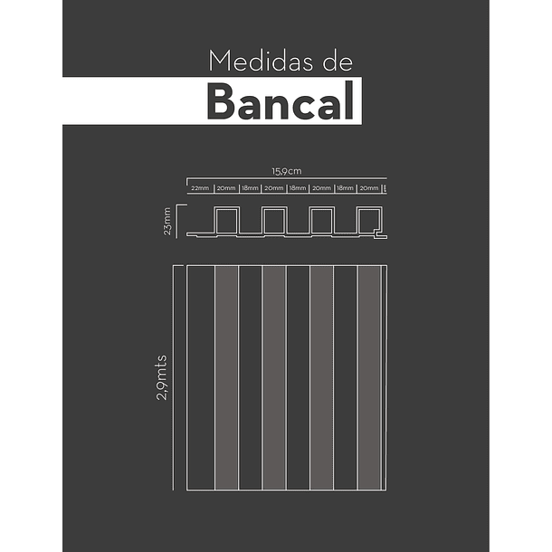 Panel WPC Interior Bancal Teca Almacora 290x16 cm 3