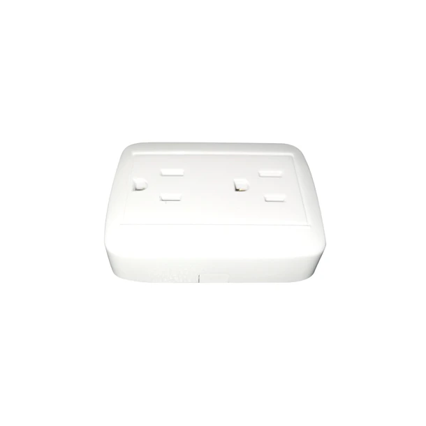 Toma Doble Polo a Tierra Sobreponer Blanca ETI85 Mercury 1