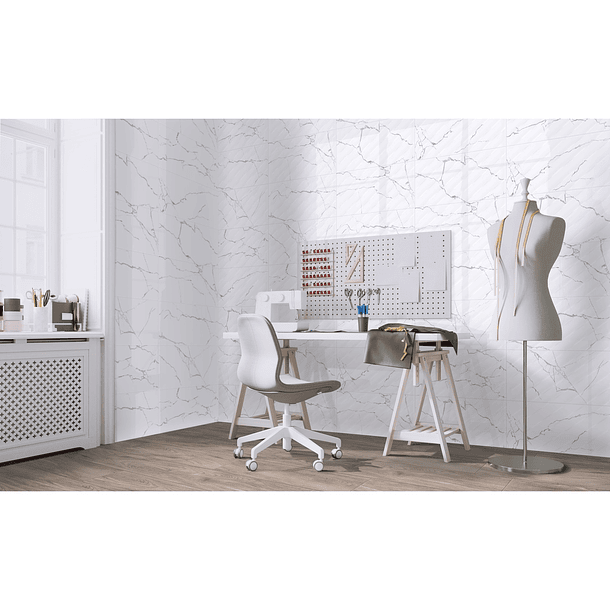 Pared Marmolizada Adria Blanco 30x60 Corona 3