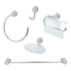 Juego de Accesorios para Baño 5 Piezas Aqua Cromado