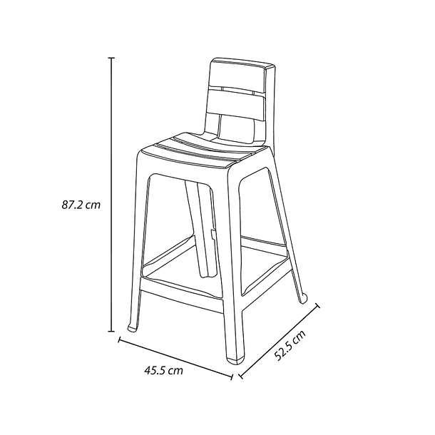 Butaco Alto Barú color cemento Rimax 9