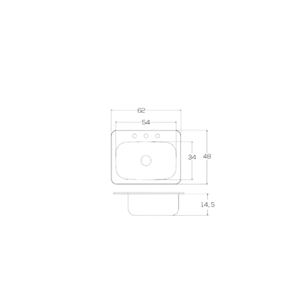 Lavaplato Socoda 62x48 4pg Mono Radiante 2