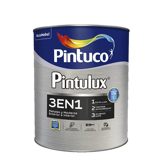 Pintulux 3 en 1 Negro 1