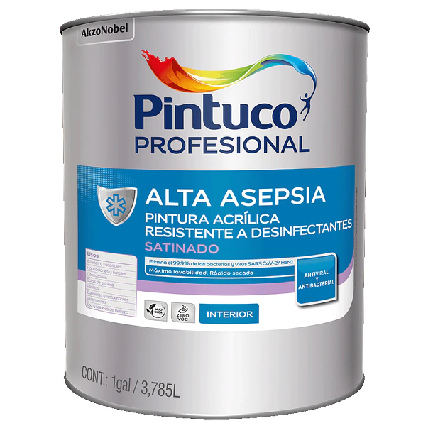 Pintura Acrílica Alta Asepsia Blanco 1