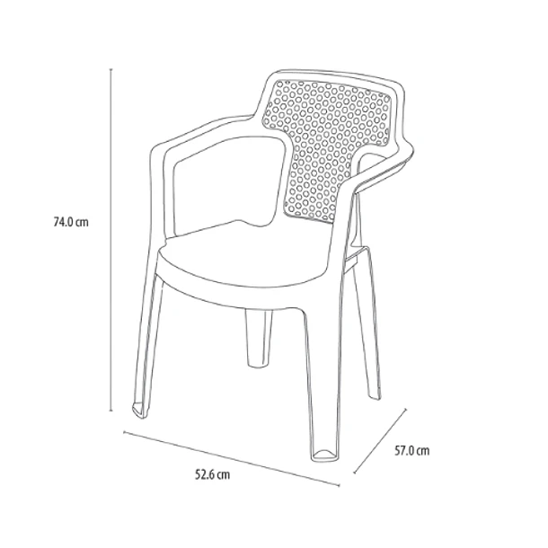 Silla Mia Con Brazos Blanca Rimax 5