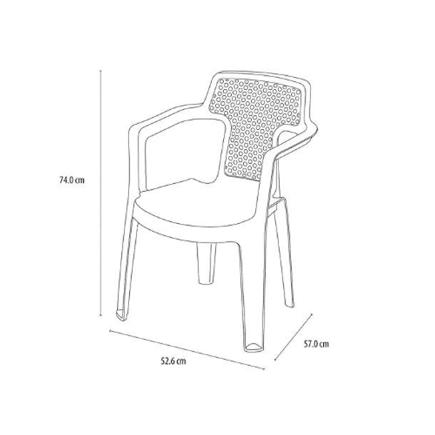 Silla Mia Con Brazo Grafito Rimax 5