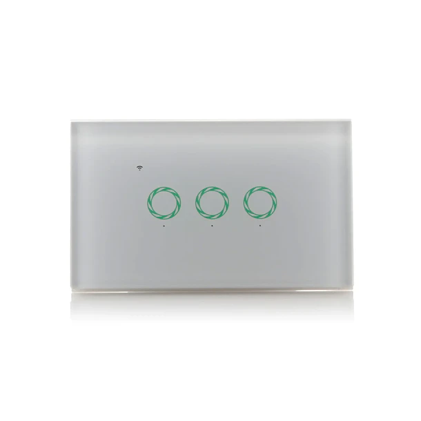Interruptor Triple Smart Home Touch White WiFi TIC05 Mercury 1