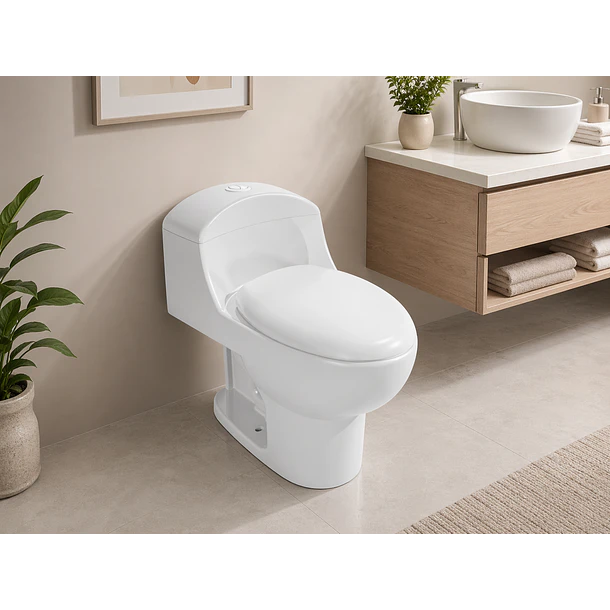 Sanitario One Piece Alongado Luxor Blanco Roma 2