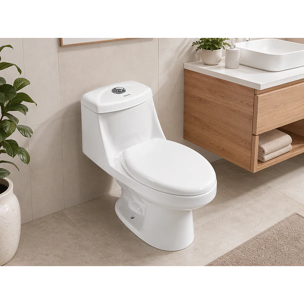 Sanitario One Piece Alongado Milan Blanco Roma 3