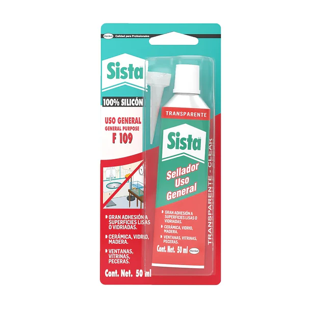 Silicona Transparente Sista F109 50ml 