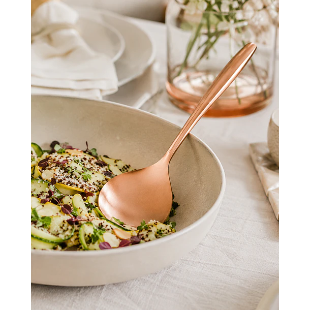Cuchara Arroz Hostess PVD Oro Rosa Novum 2