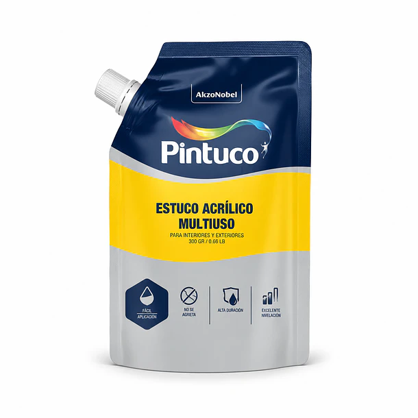 Estuco Acrílico Multiuso Bolsa 300 Gramos Pintuco 