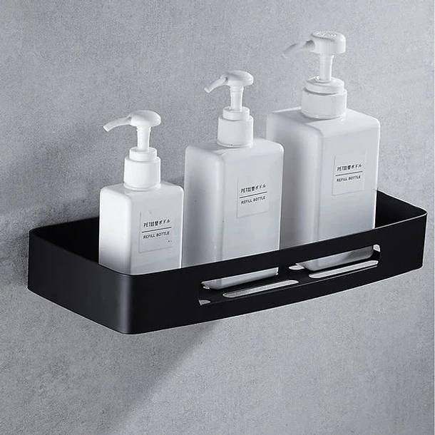 Repisa para Baño Rectangular Negra PY-T1201H ﻿Smart Grifos 3