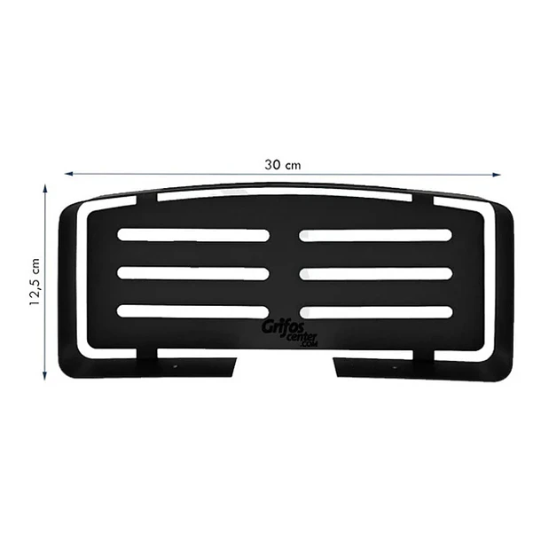 Repisa para Baño Rectangular Negra PY-T1201H ﻿Smart Grifos 6