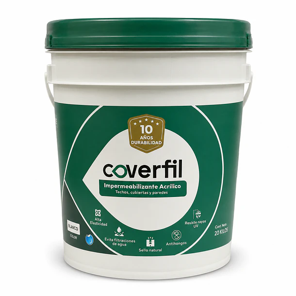 Coverfil Impermeabilizante Acrílico 10 Años Blanco 