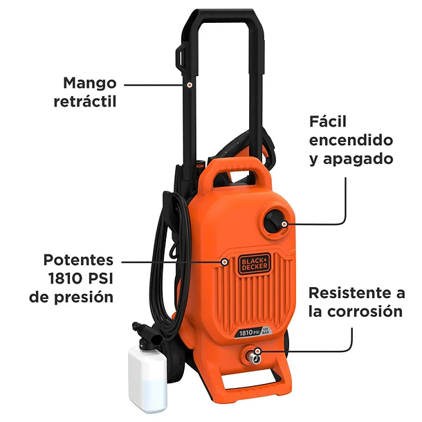 Hidrolavadora 1810 PSI Black+Decker 3