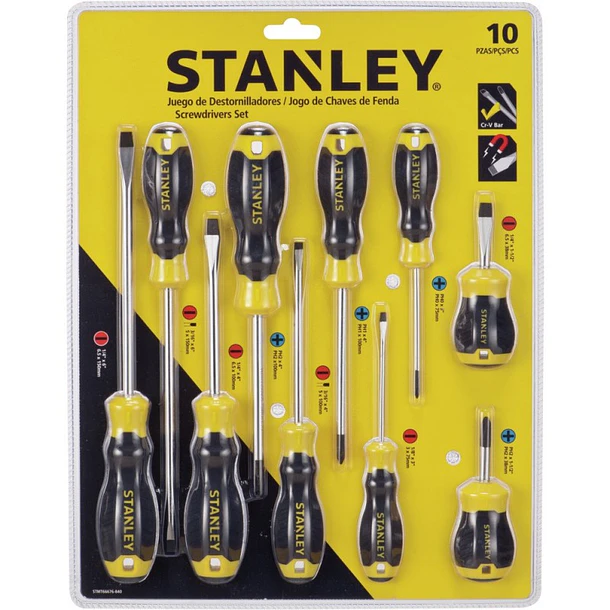 Juego de Destornilladores STMT66676-840 10pzs Stanley 