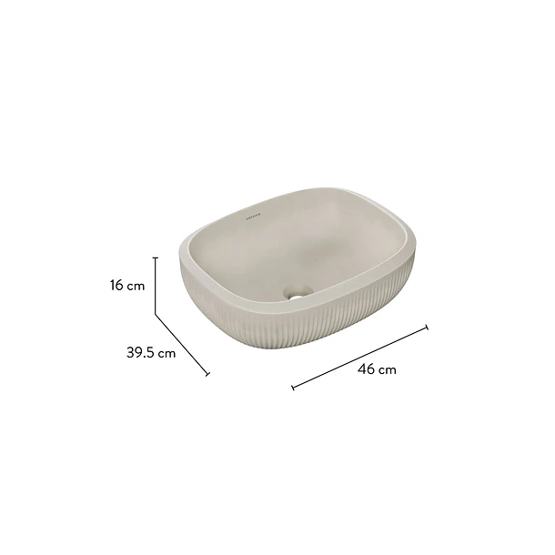 Lavamanos Cascade Vessel Baru Texturizado Beige Corona 8