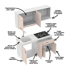 Kit Cocina Integral Ámbar de 150 x 55 cm Firplak 3