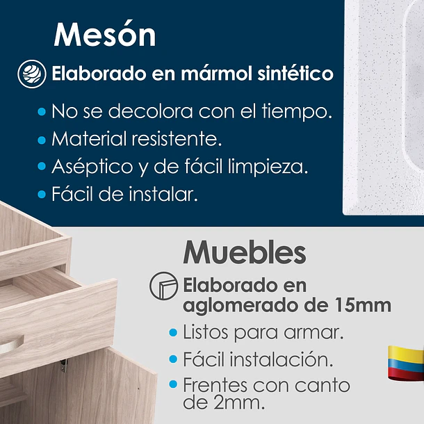Kit Cocina Integral Ámbar de 150 x 55 cm Firplak 4