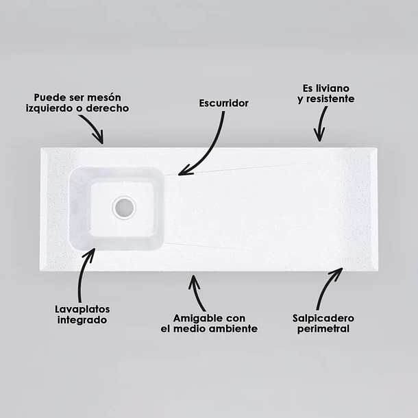 Kit Cocina Integral Ámbar de 150 x 55 cm Firplak 8