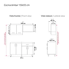 Kit Cocina Integral Ámbar de 150 x 55 cm Firplak 9