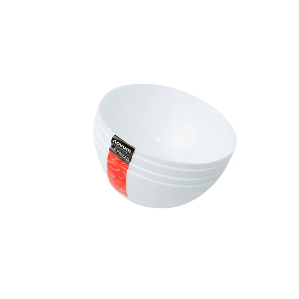 Set x 4 Bowls Redondos Blancos 700ml Novum 1