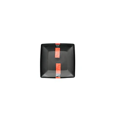 Set x 4 Platos Cuadrados Negros Novum