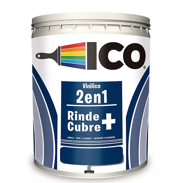 Vinílico Blanco 2en1 Balde 2.5 Galones ICO 
