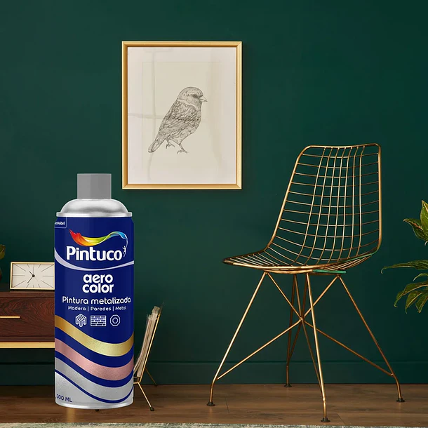Aerocolor Metálico Oro 18 Kilates Brillante 300ml Pintuco 3