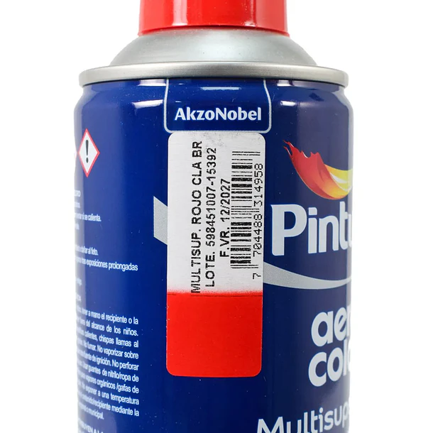 Aerocolor Rojo Claro Brillante 300ml Pintuco 2
