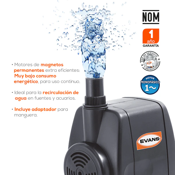 Bomba Para Fuente AQUA 45W Evans 2