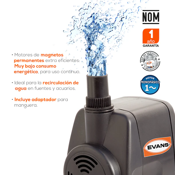 Bomba Para Fuente AQUA 30W Evans 2