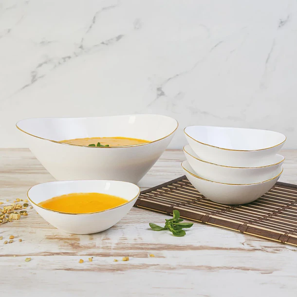 Set x5 Bowl Borde Dorado Home Elements 3