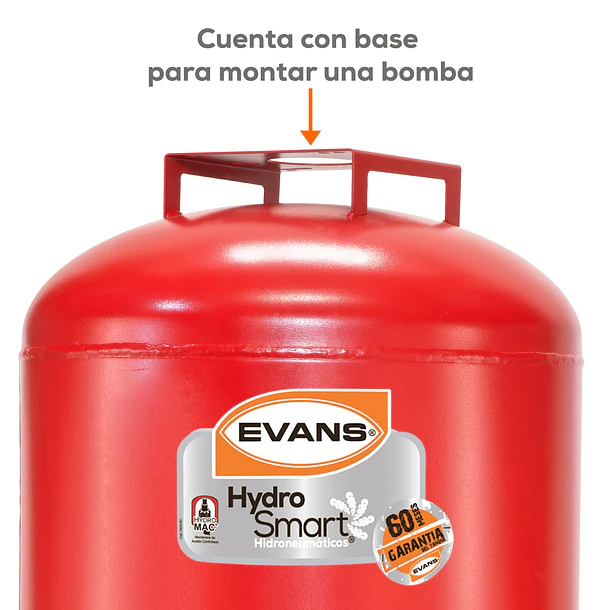 Tanque Hidroneumático Hydro-Mac 90Lts Vertical EQTH-090V Evans 2