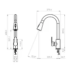 Grifería Lavaplatos Monocontrol Veletri Flessi Inox 20VL5603490 Stretto 5