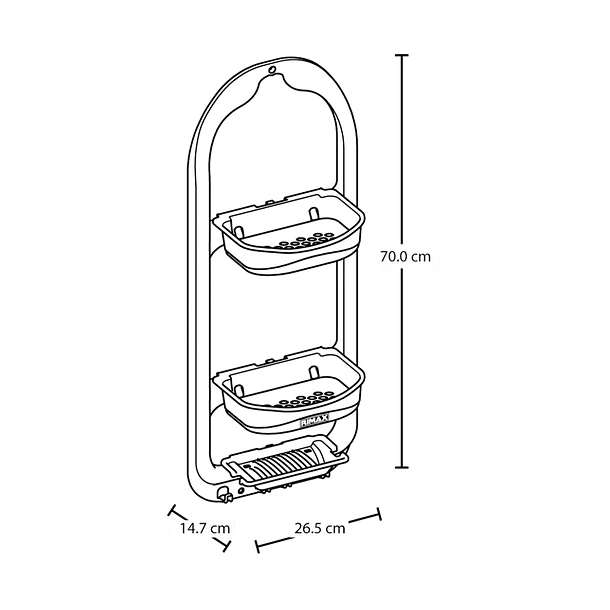 Organizador de Ducha Blanco Rimax 4