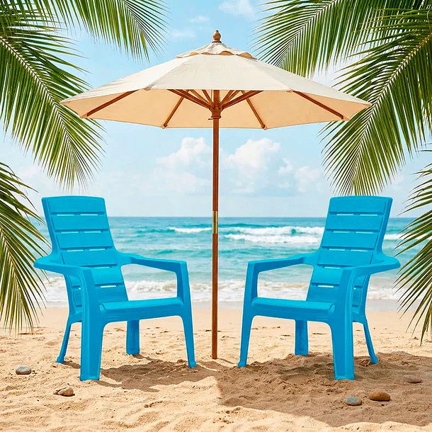Silla Playera Barú Azul Turquesa Rimax 5
