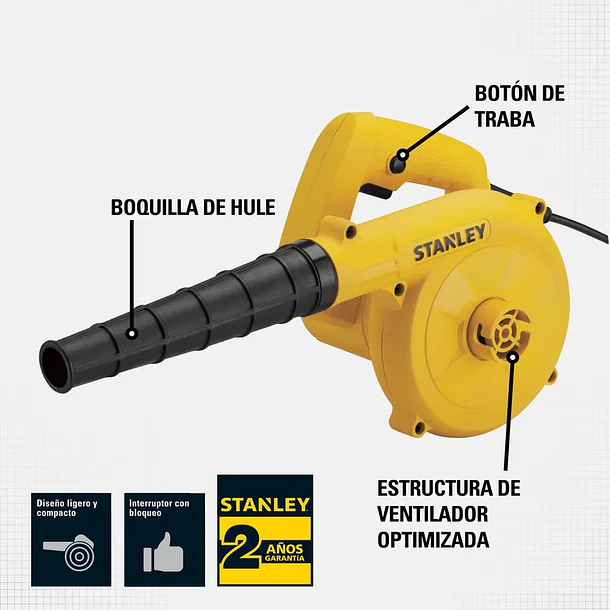 Soplador Aspirador  de 500W SPT500-B3 Stanley 2