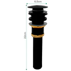 Desagüe de Push para Lavamanos Negro Mate Smart Grifos 2