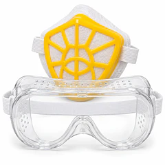 Kit Monogafa de Seguridad + Mascarilla para Polvo 2 Piezas PGC-2 ﻿WellDone