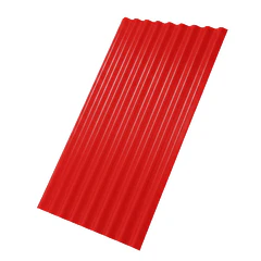 Teja de Zinc Ondulada Roja Duratecho de 0.80 x 3.01 metros y espesor de 0.15 mm