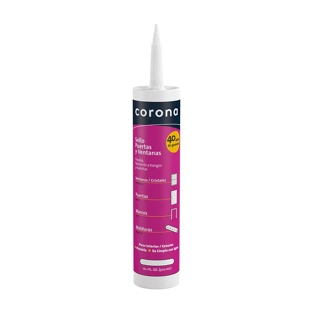 Sello para Puertas y Ventanas Blanco 300ml Corona 1