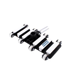 Carro Aspirador Metálico para Piscina 8 Ruedas Negro
